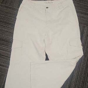 Tommy Hilfiger Vintage Cropped Pants Size 10 Straight Leg Mid Rise Stretch Cargo